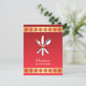 Uitnodiging voor kerstfeest (Staand voorkant)