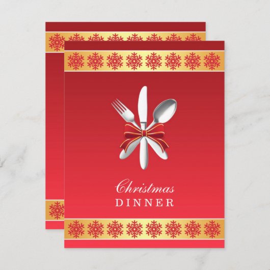 Uitnodiging voor kerstfeest (Voorkant / Achterkant)