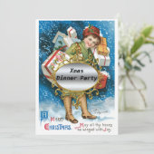 Uitnodiging voor kerstfeest (Staand voorkant)