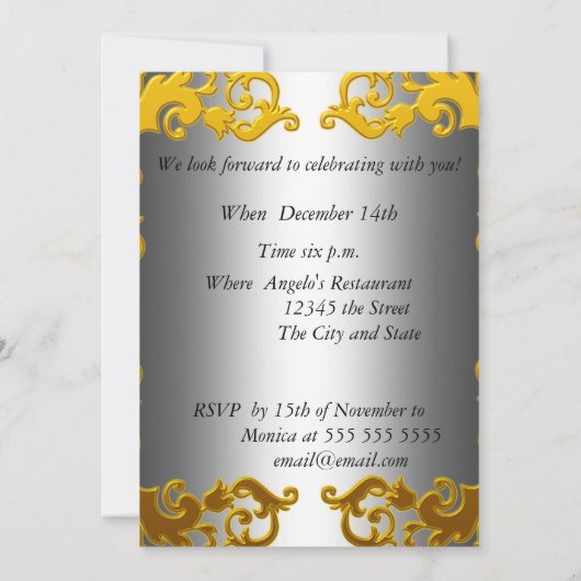 Uitnodiging voor kerstfeest (Achterkant)