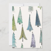 Uitnodiging voor Kerstfeest Bedrijf Cute Trees  (Achterkant)