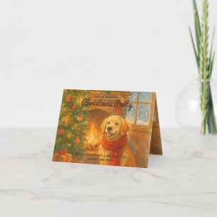Uitnodiging voor kerstfeest · Cosy Dog Scene