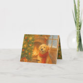 Uitnodiging voor kerstfeest · Cosy Dog Scene (Achterkant)