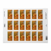 Uitnodiging voor kerstfeest · Cosy Dog Scene Etiket (Full Sheet)