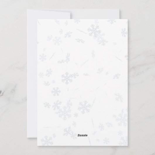 Uitnodiging voor kerstfeest, diner op kerstavond (Achterkant)