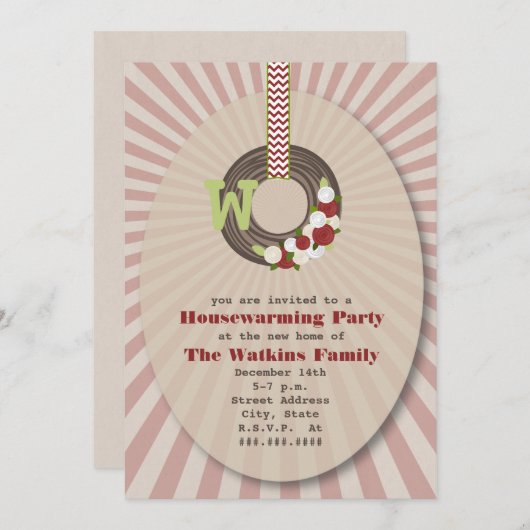 Uitnodiging voor kerstfeest- en aardeopwarming (Voorkant / Achterkant)