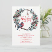 Uitnodiging voor kerstfeest- en feestdag (Staand voorkant)