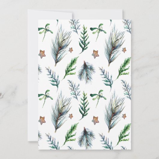 Uitnodiging voor kerstfeest- en feestdag (Achterkant)