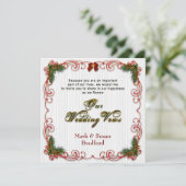 Uitnodiging voor kerstfeest- en feestdag voor hern (Staand voorkant)