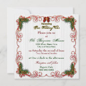 Uitnodiging voor kerstfeest- en feestdag voor hern (Achterkant)