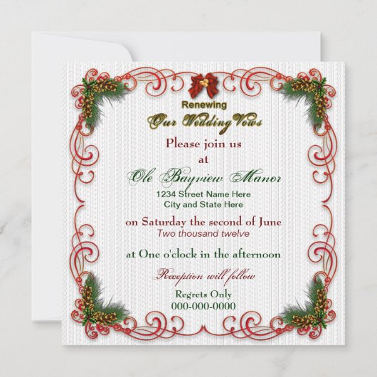 Uitnodiging voor kerstfeest- en feestdag voor hern (Achterkant)