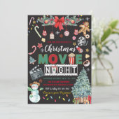 Uitnodiging voor kerstfeest- en nachtfeestdag (Staand voorkant)