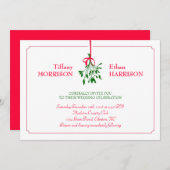 Uitnodiging voor kerstfeest- en weddenschappen (Voorkant / Achterkant)