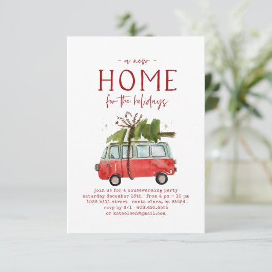 Uitnodiging voor kerstfeest- en winterfeest (Staand voorkant)