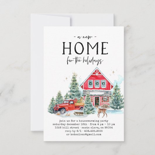 Uitnodiging voor kerstfeest- en winterfeest (Voorkant)