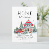 Uitnodiging voor kerstfeest- en winterfeest (Staand voorkant)