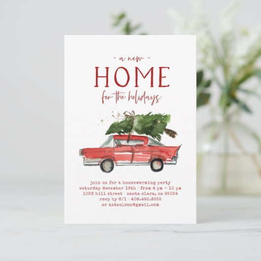 Uitnodiging voor kerstfeest- en winterfeest (Staand voorkant)