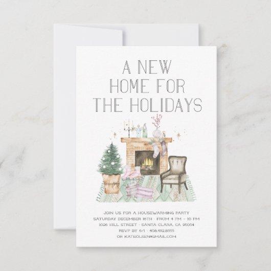 Uitnodiging voor kerstfeest- en winterfeest (Voorkant)