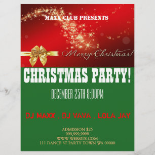 Uitnodiging voor Kerstfeest Evenement DJ CLUB Flye Flyer