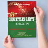 Uitnodiging voor Kerstfeest Evenement DJ CLUB Flye Flyer (Hand)
