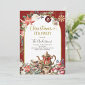 Uitnodiging voor kerstfeest-feestdag (Staand voorkant)