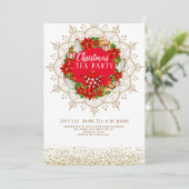 Uitnodiging voor kerstfeest-feestdag (Staand voorkant)