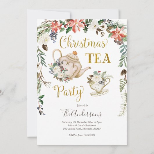 Uitnodiging voor kerstfeest-feestdag (Voorkant)