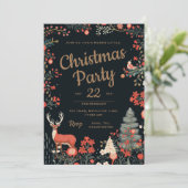 Uitnodiging voor kerstfeest gepersonaliseerd (Staand voorkant)