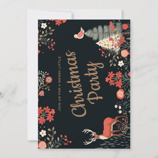 Uitnodiging voor kerstfeest gepersonaliseerd (Achterkant)