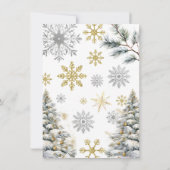Uitnodiging voor kerstfeest, gouden kerstfeest (Achterkant)