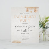 Uitnodiging voor kerstfeest-gouden verlofpartij (Staand voorkant)