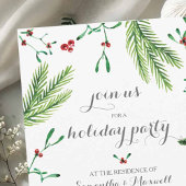 Uitnodiging voor kerstfeest Greenery