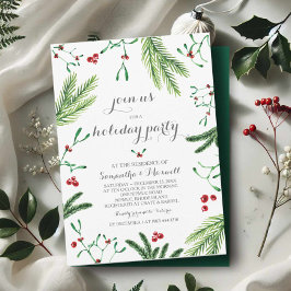Uitnodiging voor kerstfeest Greenery