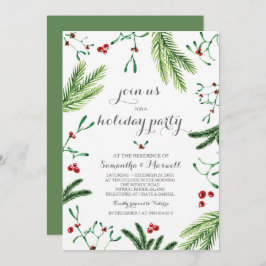 Uitnodiging voor kerstfeest Greenery