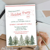 Uitnodiging voor kerstfeest in het winterbos