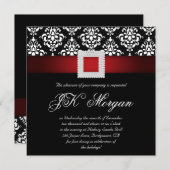 Uitnodiging voor Kerstfeest Kantoorfeest met juwel (Voorkant / Achterkant)