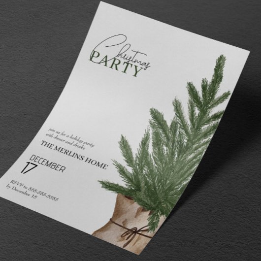 Uitnodiging voor kerstfeest | Kerstboom