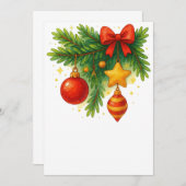 Uitnodiging voor kerstfeest. Kerstkaart (Voorkant / Achterkant)