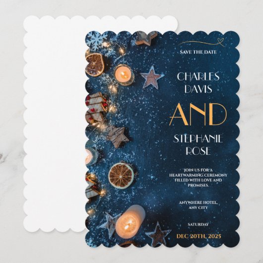 Uitnodiging voor kerstfeest, kerstuitnodigingen (Voorkant / Achterkant)