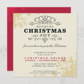 UITNODIGING VOOR KERSTFEEST:: Kerstvreugde sturen  (Voorkant / Achterkant)