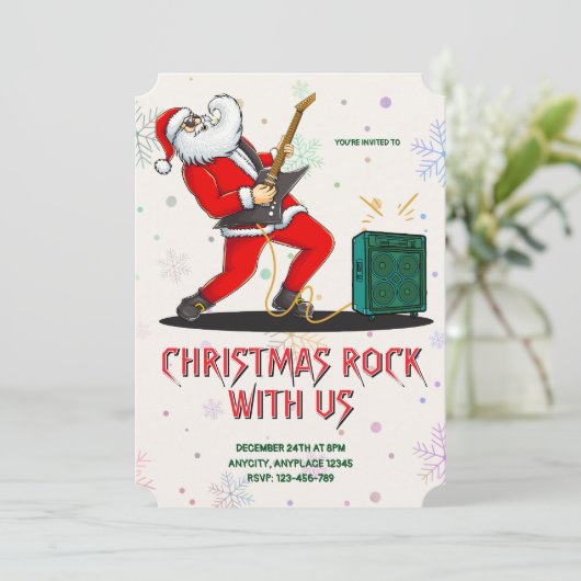 Uitnodiging voor kerstfeest, kinder uitnodiging (Staand voorkant)