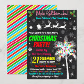 Uitnodiging voor kerstfeest Luau (Voorkant / Achterkant)