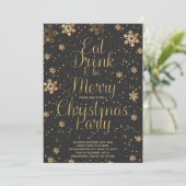 Uitnodiging voor Kerstfeest met 'Eet Drink Wees Vr (Staand voorkant)