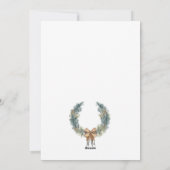 Uitnodiging voor kerstfeest met feestelijke krans (Achterkant)