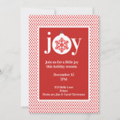 Uitnodiging voor Kerstfeest met Festive Joy (Voorkant)