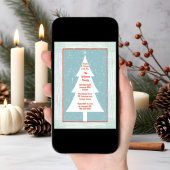 Uitnodiging voor kerstfeest met kerstboombijeenkom