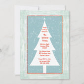 Uitnodiging voor kerstfeest met kerstboombijeenkom (Voorkant)