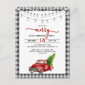  uitnodiging voor kerstfeest met Red Truck (Voorkant)