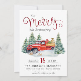  uitnodiging voor kerstfeest met Red Truck