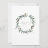  uitnodiging voor kerstfeest met Red Truck (Achterkant)